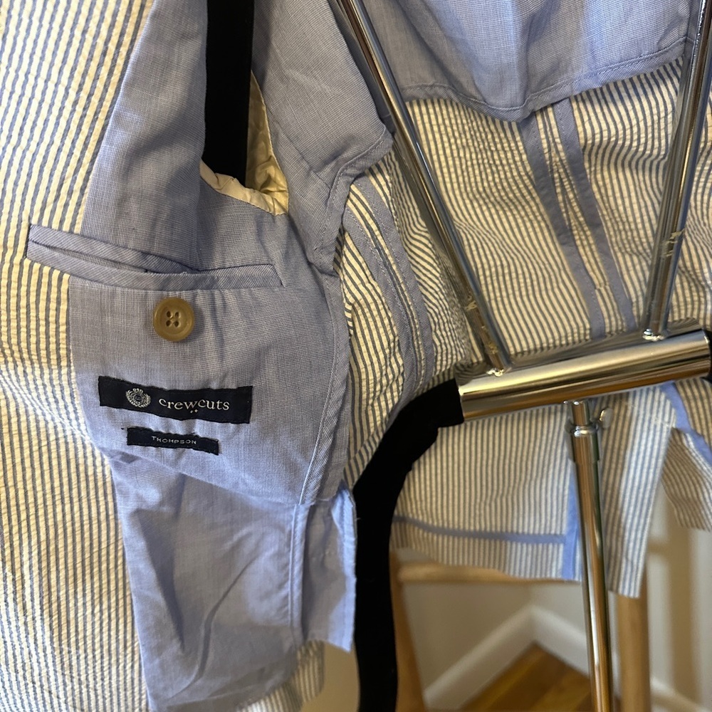Crewcuts Seersucker Kids Blazer Preppy Resort Formal Old Money Sz 8 - Picture 6 of 10